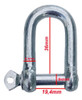 10 Grilletes Galvanizado Recto 3/8 - 10mm Con Perno 1