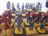 Juego De Ajedrez Cerámica Negritos Soldados No Envío. M 6