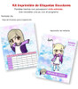Kit Imprimible Etiquetas Escolares Lyna Youtuber Editable 3