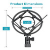 Soporte Shockmount Araña Microfono Condenser C Pinza 1