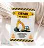 Kit Imprimible Construccion - Excavadora - Textos Editables 2