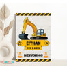 Kit Imprimible Construccion - Excavadora - Textos Editables 3