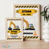 Kit Imprimible Construccion - Excavadora - Textos Editables 4