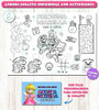 Lámina Rollito Imprimible Colorear Souvenir Super Mario Bros 1
