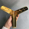 Patas Metalicas Doradas Para Muebles- Altura 15 Cm Pack X 4 3