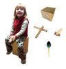 Cajón Peruano Infantil Tambor Claves Maraca Cascabelero Psr 0