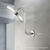 Brazo De Ducha Extensible En Forma De S, Cromo, 20 Cm De Alt 4