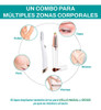 Set Depiladora Electrica Portatil Y Perfilador Cejas Luz Led 1