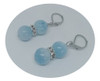 Conjunto De Aros Piedra Natural Aguamarina Calidad Aaa 0