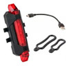 Luz Roja Recargable Usb Para Bicicleta 5 Led Resiste Agua 1