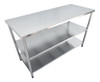 Bancada 80x40 Inox Industrial 2 Prateleiras Restaurante 0