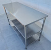 Bancada 80x40 Inox Industrial 2 Prateleiras Restaurante 5