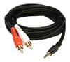 Cable 2 Rca X Miniplug 3.5 Stereo Para Pc Notebook Mp4 0