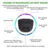 Technical Pro Altavoz Bluetooth Porttil De 8 Pulgadas De 500 3