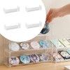 4pcs Clear Display Rack De Armazenamento Longo E Estreito 4