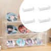 4pcs Clear Display Rack De Armazenamento Longo E Estreito 5