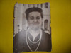 Antigua Foto Fotografia Mujer Dama Vestido Retrato Collar 0