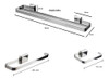 Kit De Acessórios Para Banheiro Luxo 3 Peças Inox Duplo Prb 0