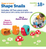 Recursos De Aprendizaje Snap-n-learn Shape Caracoles - 20 Pi 4