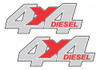 Par Adesivos 4x4 Diesel Troller 2006 2007 2008 18 Fgc 2
