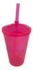 36 Vasos Twister 300 Ml Con Tapa Y Sorbito 0