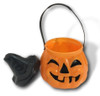 Calabaza Plastica Halloween P/ Caramelos Con Tapa 1