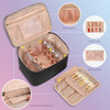 Neceser Organizador De Maquillaje P/viaje 008_bl /br Comp. L 4