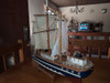 Antiguo Velero A Escala Todo Madera. 1