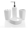 4 Piezas Cerámica Blanca Baño - Juego De Bomba Dispensador D 0