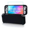 Funda De Silicona+protector Con Nintendo Switch Oled Black 0