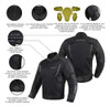 Chaqueta Moto Alpha Cycle Gear Negra S Alta Visibilidad Con 1 Chaqueta Moto Alpha Cycle Gear Negra S Alta Visibilidad Con 1