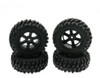 4pcs 1/10 Rc Coche 1.9 Crawler Llanta 5 Rayos De Llantas Com 1