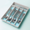 Organizador De Cubiertos Con 5 Compartimentos Gris Y Menta 2