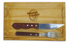 Set Juego Asado Cuchillo, Tenedor, Tabla Y Grabado 1