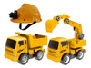 Set Juguete 2 Camiones Desmontables + Casco Con Linterna 0