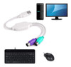 Traderplus Paquete De 2 Adaptadores Dobles Ps/2 A Usb Para M 1