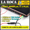 Cable Adaptador Pc Miniplug Hembra A 2 Miniplug Macho Cuo 3