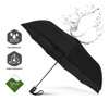Paraguas Corto Plegable Antiviento Repel Negro 5