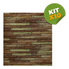 Kit X 10 Revestimientos Autodhesivos 3d Listones De Madera 1