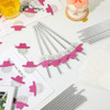Decoraciones De Fiesta Rosa: 50 Pajitas De Espejo Mini, 10 C 2