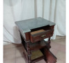 Mesa Antigua Estilo Torneado Puerta Y Cajon Tapa Marmol 7