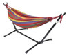 Rede Descanso Suporte Desmontável Área Lazer Camping Vermelh 0