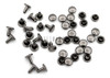 Remaches Para Cuero Doble Tapa 6mm 100sets Gun Metal 2