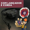 Kit Com 4 Beyblade Tornado Com Lançador Corda Acende Girando 4