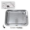 Kit Rechaud Retangular Aço Inox + Placa Difusora Alumínio 5