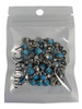 100 Tachas Con Remaches Azul Turquesa Para Cuero De 8mm 3