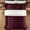 Serta Cozy Plush Hypoallergenic Plaid 3 Piece Bedding Edredó 1