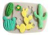Molde De Silicone 4 Cactos Para Decorar Confeitaria 1