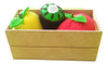 Cajon Con 3 Frutas De Tela Juguete Comiditas De Tela Jugar 0
