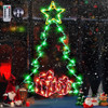 Luces Ventana Silueta Árbol Navidad 38cm Hiboom 1